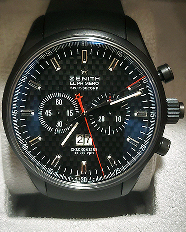 2014 Zenith El Primero Split Second Chronograph 44MM Black Dial Rubber Strap (75.2050.4026/21.R530)