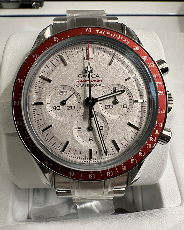 2021 Omega Speedmaster "Tokyo 2020" Red Rising Sun 42MM Silver Dial Steel Bracelet (522.30.42.30.06.001)