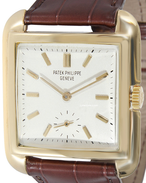 Patek Philippe Cioccolatone 31x37MM SilverDial Leather Strap (2486
