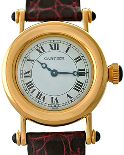 Cartier Diabolo 27MM Quartz White Dial Leather Strap (1440)