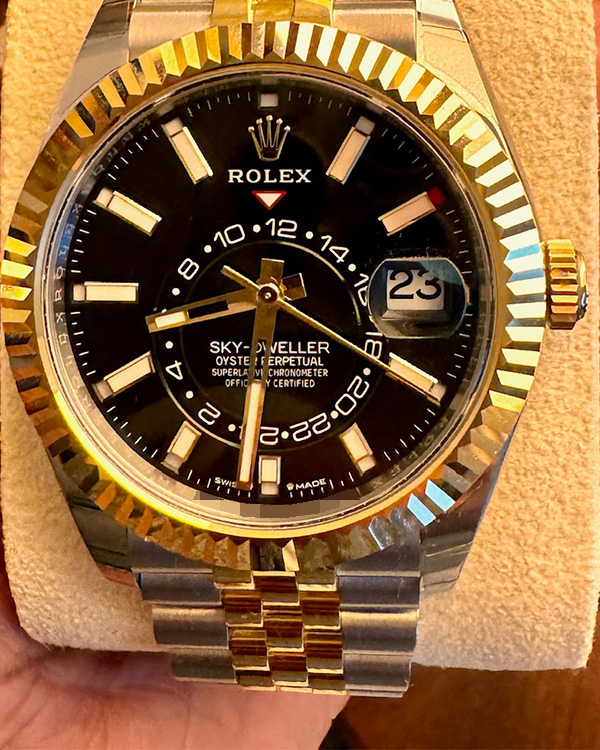 2024 Rolex Sky-Dweller 42MM Black Dial Two-Tone Jubilee Bracelet (336933)