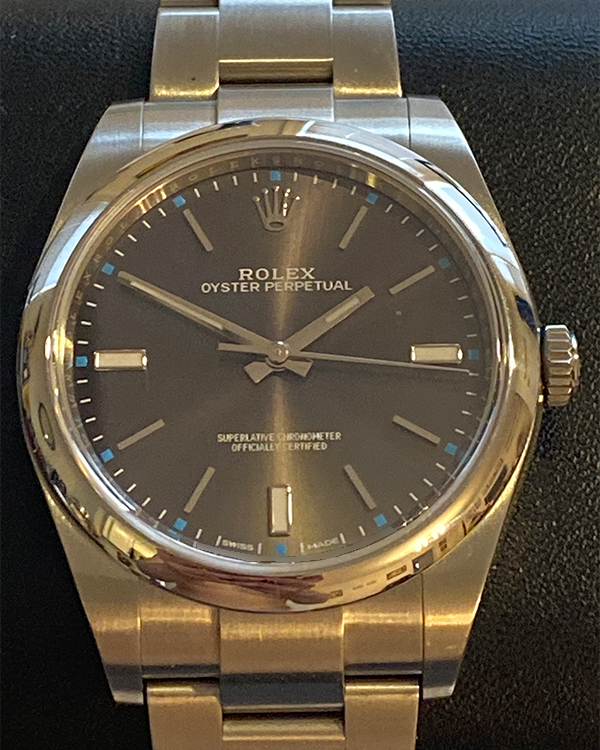 Rolex Oyster Perpetual 39MM Grey Dial Oyster Bracelet (114300)