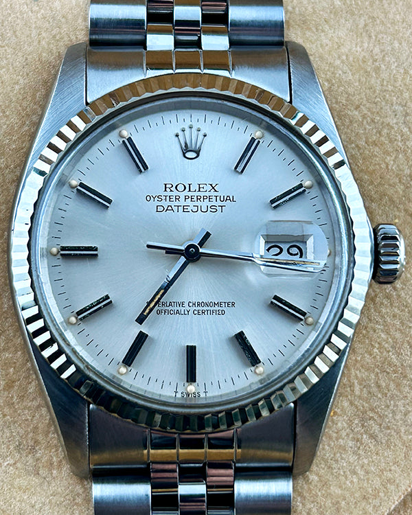 Rolex Datejust Vintage 36MM Silver Dial Jubilee Bracelet (16014)