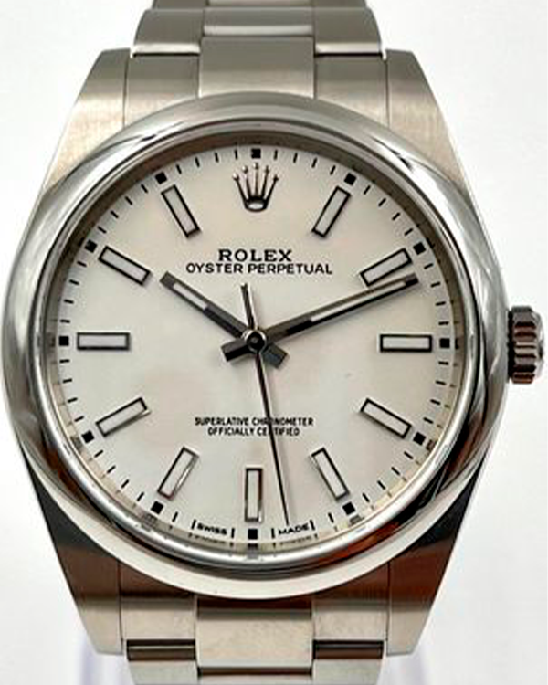 2019 Rolex Oyster Perpetual 39MM Oystersteel White Dial (114300)