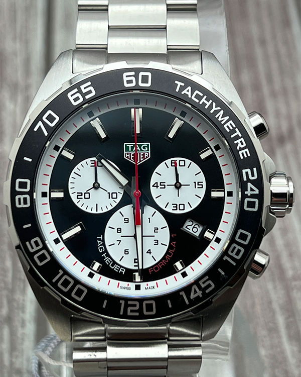 2023 TAG Heuer Formula 1 43MM Quartz Black Dial Steel Bracelet (CAZ101E.BA0842)