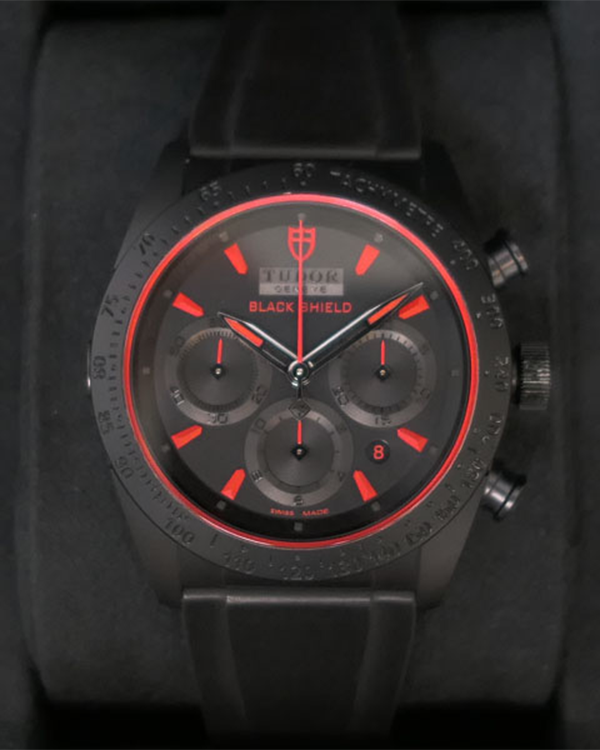 Tudor Fastrider Black Shield 42MM Black Dial Rubber Strap (42000CR)