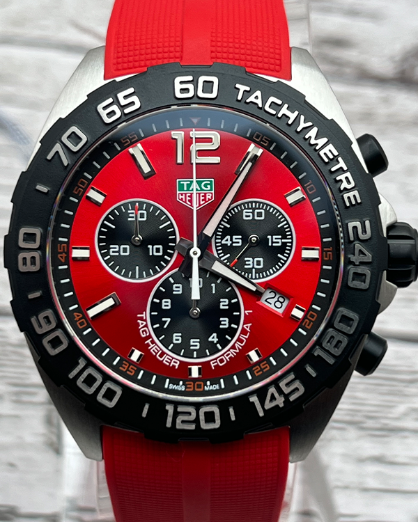 2023 TAG Heuer Formula 1 43MM Steel Red Dial Rubber Strap (CAZ101AN.FT8055)