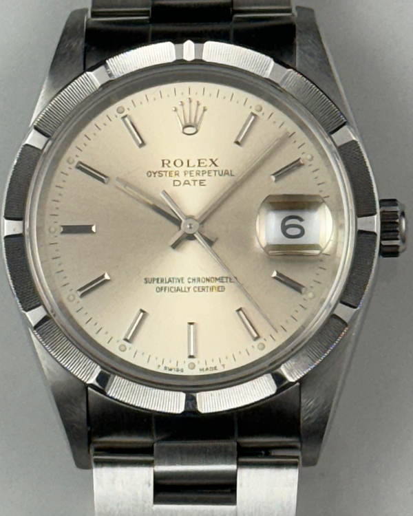 Rolex Oyster Perpetual Date 34MM Silver Dial Oyster Bracelet (15210)