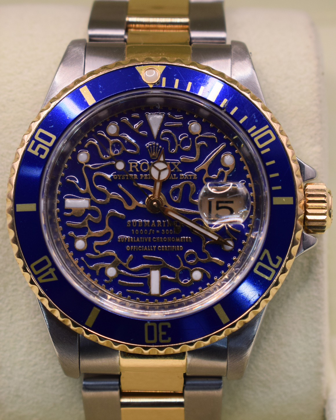 Rolex Submariner Date "Bluesy" 40MM Blue Thalassa Dial Two-Tone Oyster Bracelet (16613)