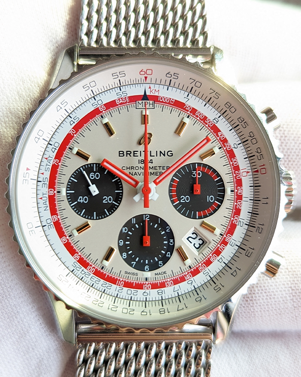 2020 Breitling Navitimer 1 B01 43MM White Dial Steel Bracelet (AB0121)