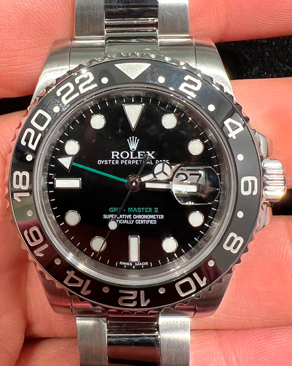 2012 Rolex GMT-Master II 40MM Black Dial Oyster Bracelet (116710LN)