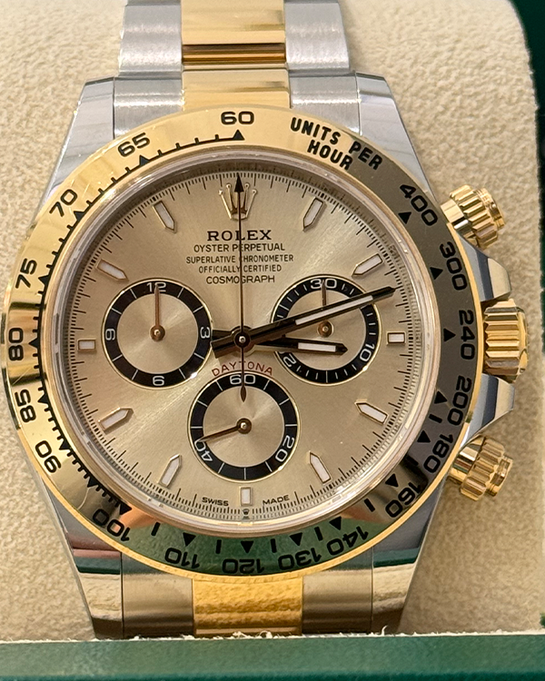 2024 Rolex Cosmograph Daytona 40MM Champagne Dial Two-Tone Oyster Bracelet (126503)