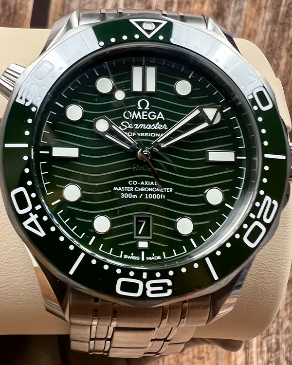 2023 Omega Seamaster Diver 300M Steel Green Dial (210.30.42.20.10.001)