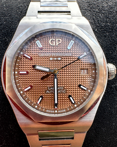 2023 Girard Perregaux Laureato 38MM Copper Dial Steel Bracelet (81005-11-3154-1CM)