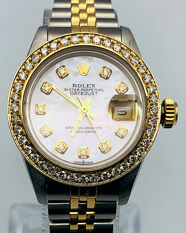 Rolex Lady-Datejust 26MM Aftermarket Mother of Pearl Dial Two-Tone Jubilee Bracelet (69173)