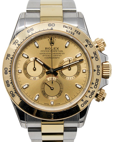 2021 Rolex Cosmograph Daytona 40MM Champagne Dial Two-Tone Oyster Bracelet (116503)
