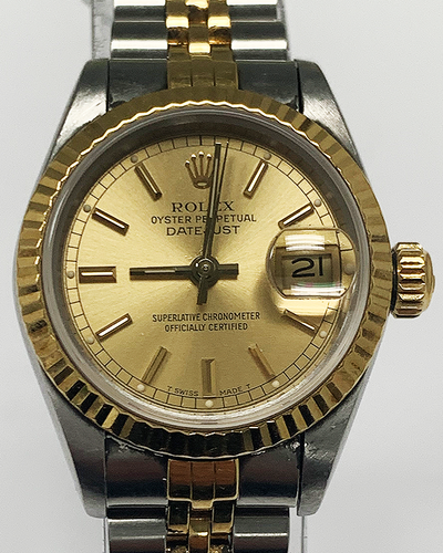 Rolex Lady-Datejust 26MM Champagne Dial Two-Tone Jubilee Bracelet (69173)