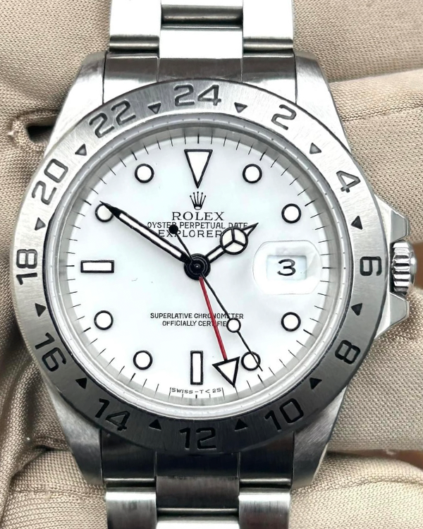 Rolex Explorer II "Polar" 40MM White Dial Steel Bracelet (16570)