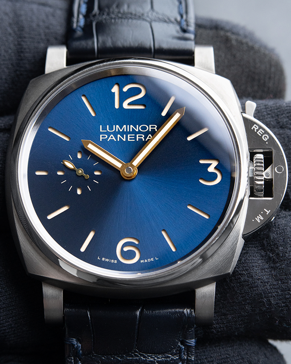 2018 Panerai Luminor Due 42MM Blue Dial Leather Strap (PAM00728)