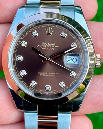 2017 Rolex Datejust 41MM Chocolate Dial Two-Tone Oyster Bracelet (126301)