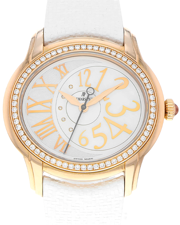 Audemars Piguet Millenary Ladies 39.5MM Mother of Pearl Dial Rubber Strap (77301OR)