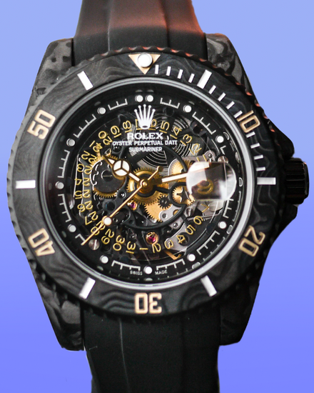 Rolex Submariner Skeleton Concept "Eclipse" 40MM Aftermarket Skeleton Dial Aftermarket Rubber Strap (ASREF5)