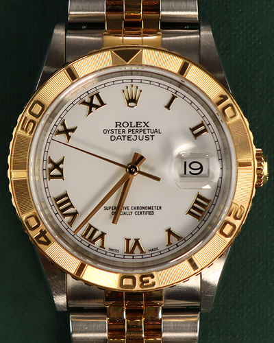 Rolex Datejust Turn-O-Graph 36MM White Dial Two-Tone Jubilee Bracelet (16263)