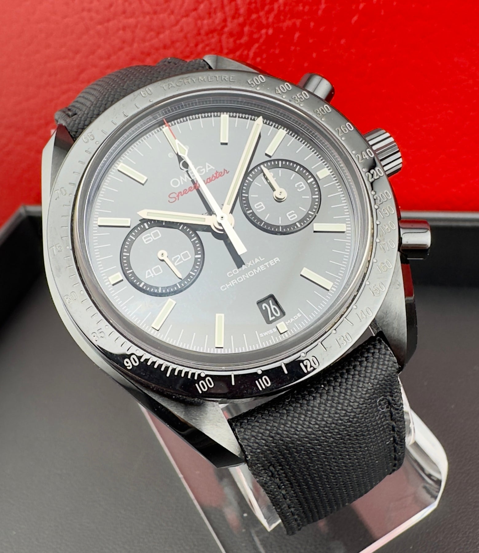 2014 Omega Speedmaster Dark Side Of The Moon 44.25MM Black Dial Textil ...