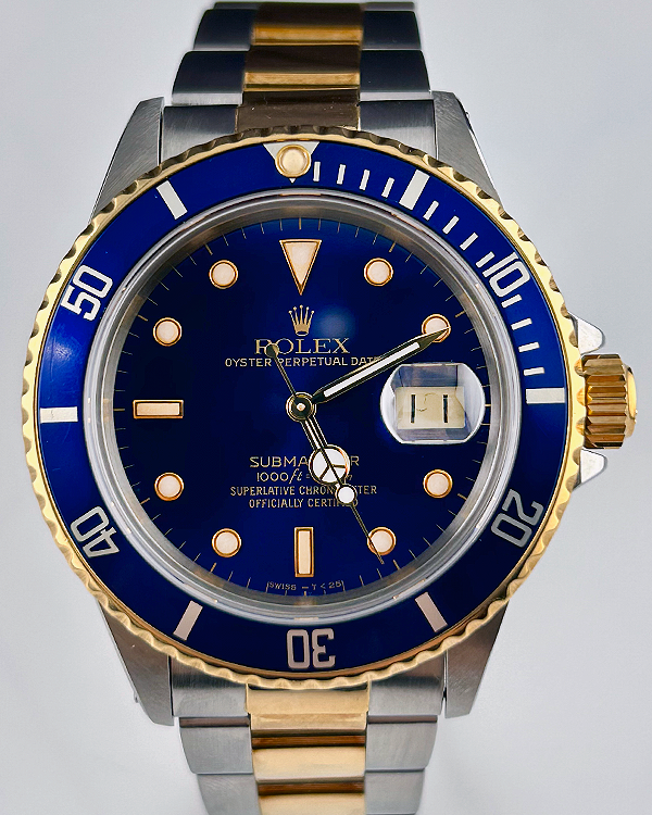 Rolex Submariner Date "Bluesy" 40MM Blue Dial Two-Tone Oyster Bracelet (16803)