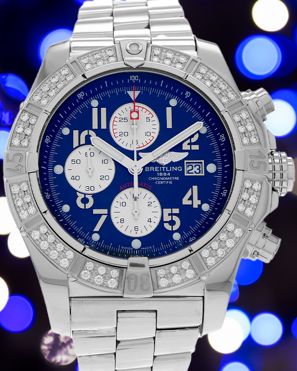 Breitling Super Avenger 48MM Blue Dial Steel Bracelet (A13370)