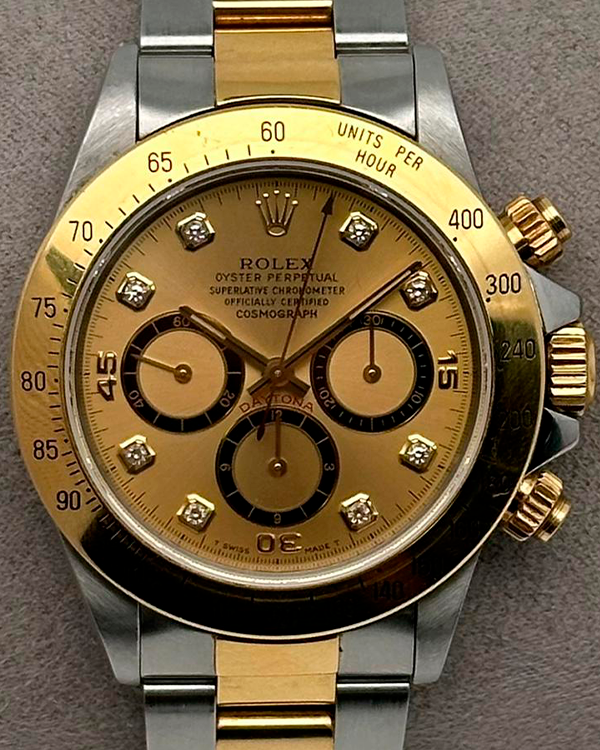 Rolex Cosmograph Daytona 40MM Champagne Dial Two-Tone Oyster Bracelet (16523)