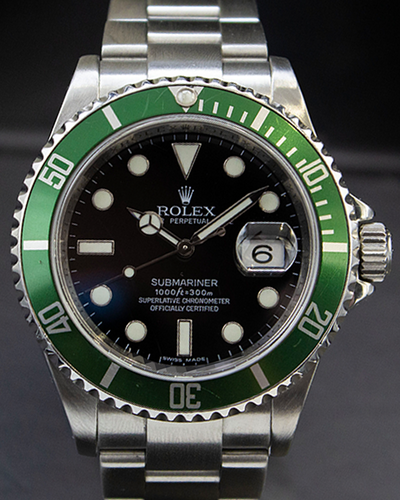 2008 Rolex Submariner Date "Kermit" 40MM Black Dial Oyster Bracelet (16610LV)