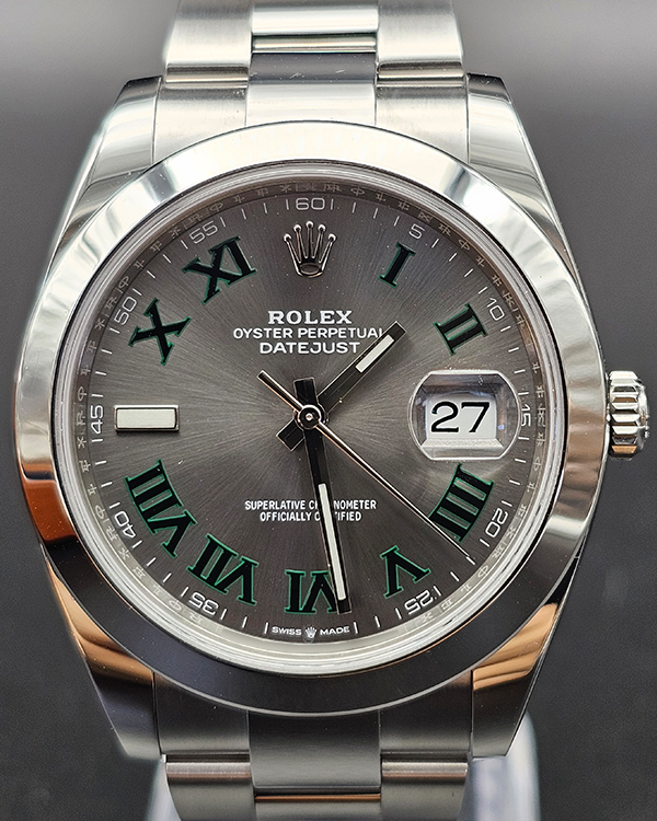 2021 Rolex Datejust "Wimbledon" 41MM Slate Dial Oyster Bracelet (126300)