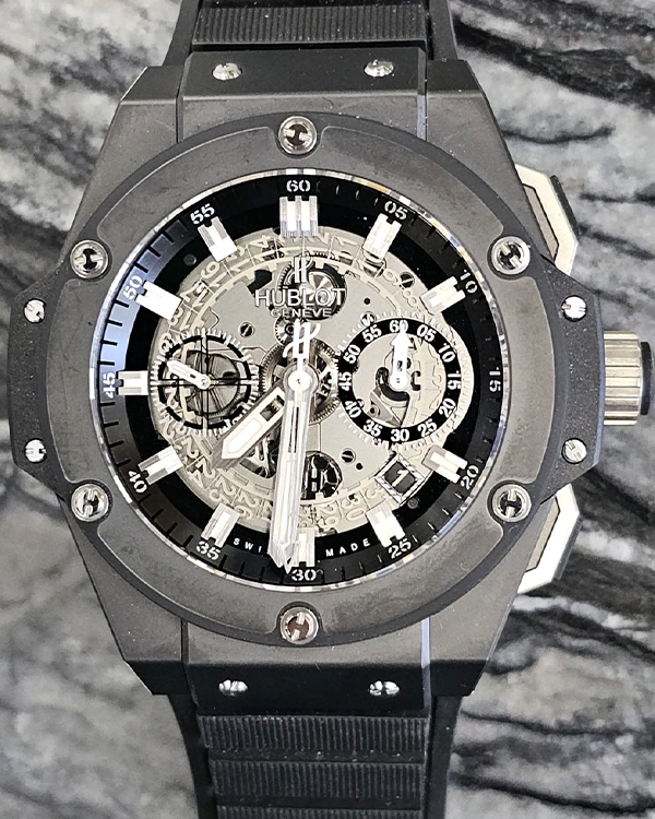 Hublot King Power 48MM Skeleton Dial Rubber Strap (701.CI.0170.RX)