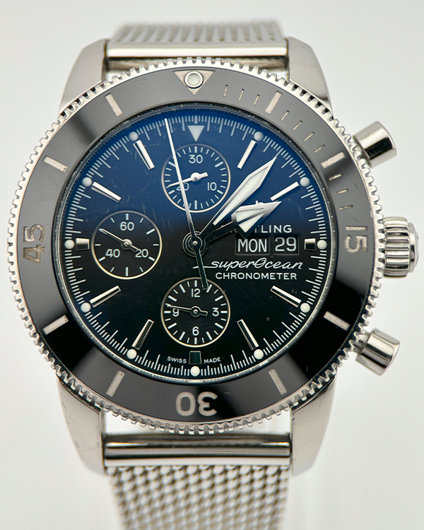 Breitling Superocean Heritage II Chronograph 44MM Black Dial Steel Bracelet (A13313121B1A1)