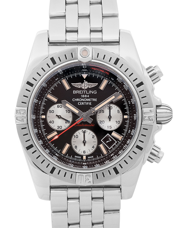 Breitling Chronomat Airborne 44MM Black Dial Steel Bracelet (AB01154G/BD13-375A)