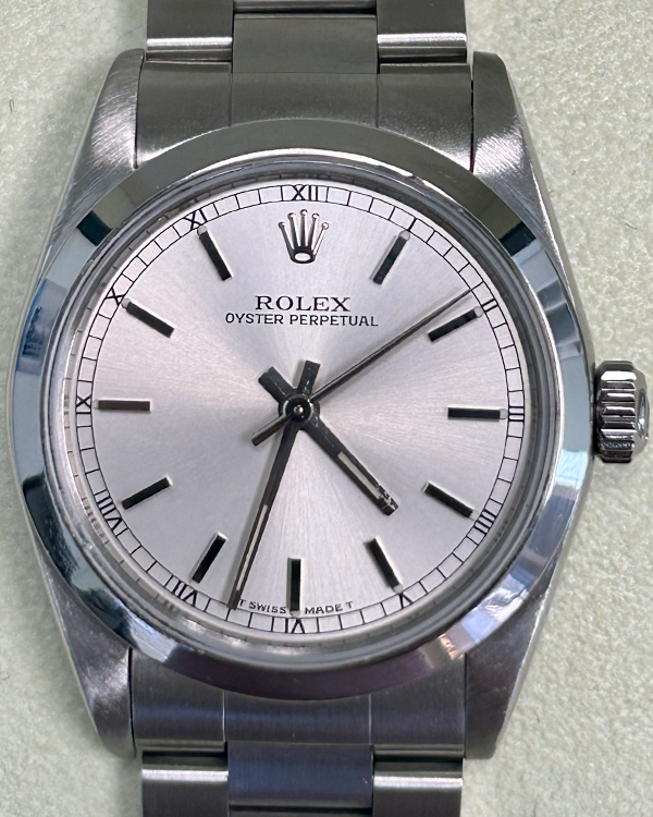 2001 Rolex Oyster Perpetual 31MM Silver Dial Steel Bracelet (77080)