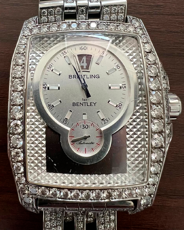 Breitling Bentley Flying 39MM Silver Dial Steel Bracelet (A28362)