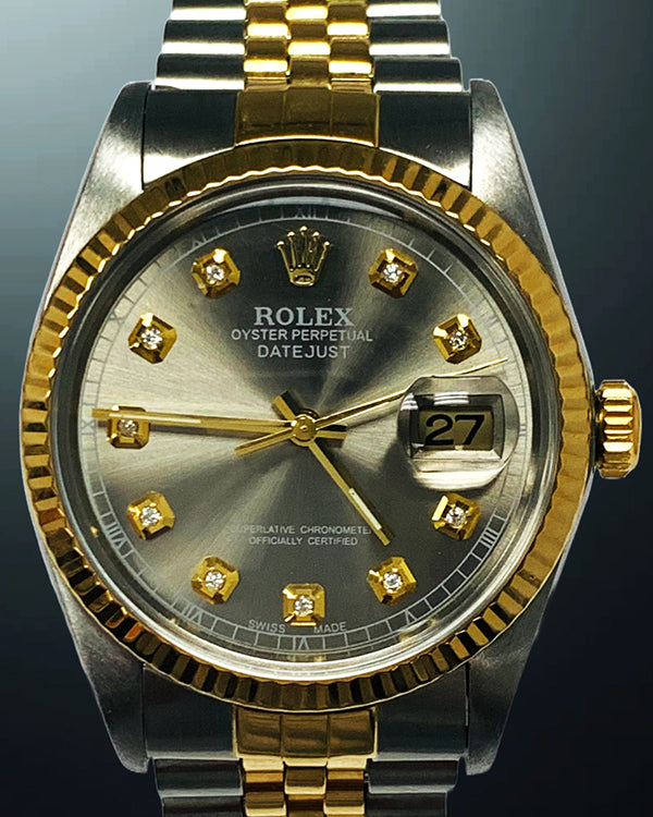 Rolex Datejust 36MM Aftermarket Slate Dial Two-Tone Jubilee Bracelet (16013)