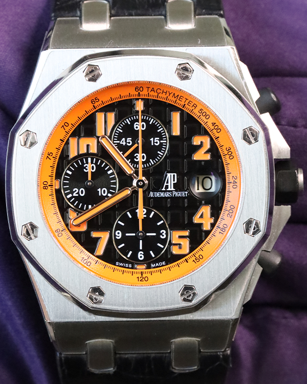 2014 Audemars Piguet Royal Oak Offshore Chronograph "Volcano" 42MM Black Dial Leather Strap (26170ST.OO.D101CR.01)