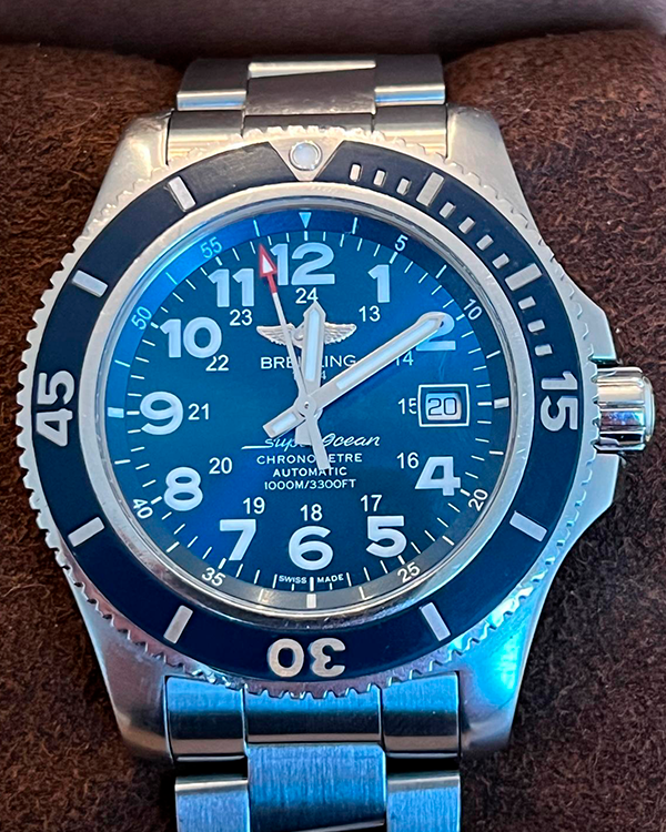 2017 Breitling Superocean 44MM Blue Dial Steel Bracelet (A17392D8/C910)