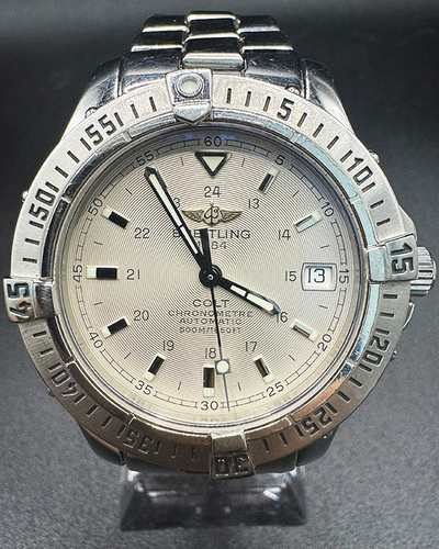 No Reserve - Breitling Colt Automatic 38MM Silver Dial Steel Bracelet (A17350)