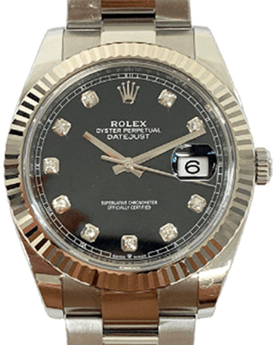 Rolex Datejust 41MM Black Dial Oyster Bracelet (126334)