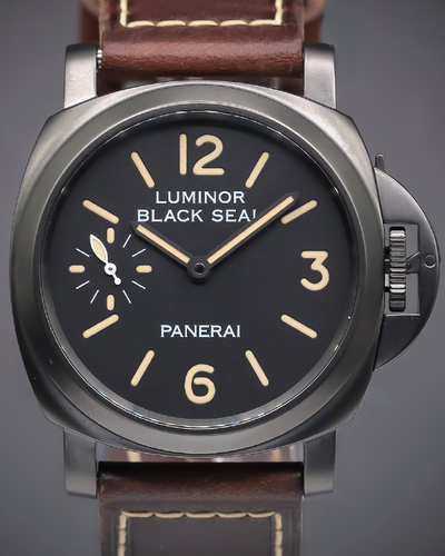 Panerai Luminor 8 Days Daylight "Black Seal" L.E. 44MM Black Dial Leather Strap (PAM00594)