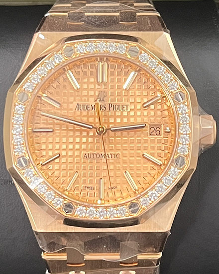 Audemars Piguet Royal Oak 37MM Pink Gold Dial Rose Gold Bracelet (15451OR.ZZ.1256OR.03)