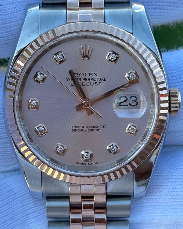 2010 Rolex Datejust 36MM Pink Dial Two-Tone Jubilee Bracelet (116231)