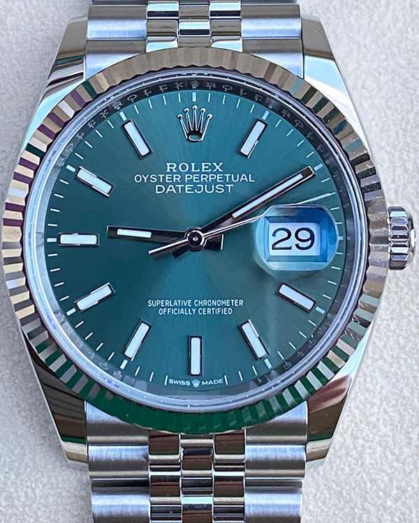 2024 Rolex Datejust 36MM Green Dial Jubilee Bracelet (126234)