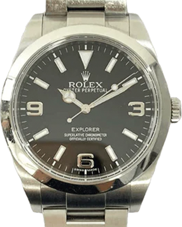 2012 Rolex Explorer 39MM Black Dial Steel Bracelet (214270)