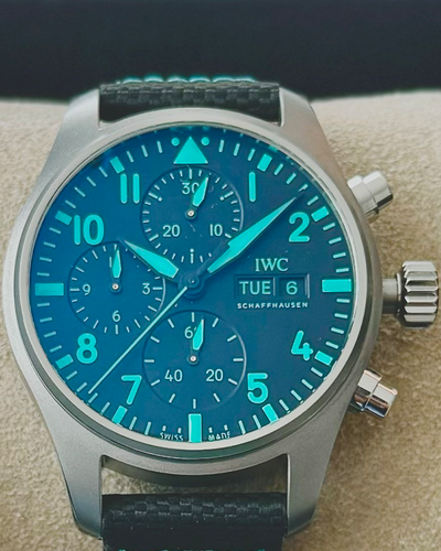 2023 IWC Schaffhausen Pilot Chronograph “Mercedes-AMG Petronas Formula One Team" 41MM Black Dial Textile Strap (IW388108)