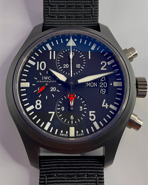 IWC Pilot Top Gun 44MM Black Dial Textile Strap (IW378901)